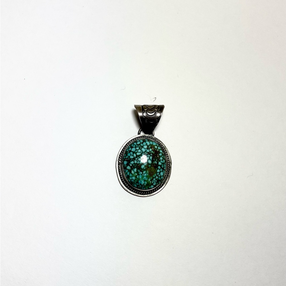 Sterling silver turquoise necklace pendant - Picture 4 of 4
